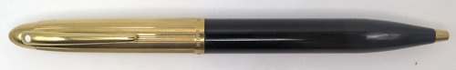 ITEM #3724: SHEAFFER CLASSIC CREST BALLPOINT IN BLACK. 23K GOLD ELECTROPLATED TRIM AND CAP. RE-ISSUE. NOS. MADE IN USA. Twist action bp.