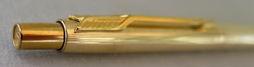 #5597: PARKER CLASSIC GOLD PLATED CLICKER/IMPACT PENCIL. Lead size .002"