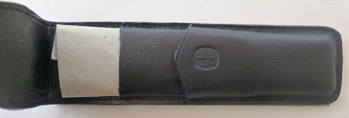6354: PARKER SOFT LEATHER PEN CASE IN BLACK. HOLDS TWO PENS