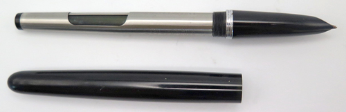 6397R: PARKER STANDARD SIZED AEROMETRIC 51 IN BLACK WITH LUSTRALOY CAP AND BROAD NIB