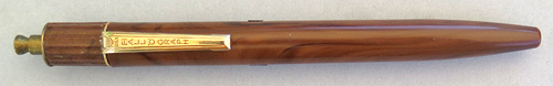 4575: BALL'O'GRAPH EARLY BALLPOINT IN BROWN WOODGRAIN WITH ODD CLICKER SYSTEM