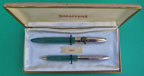 Sheaffer 330 Fountain Pen Blue New Old Stock Boxed Medium Short Diamond 