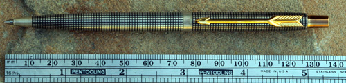 PARKER STERLING CISEL CLASSIC BALLPOINT. Clicker actuated.