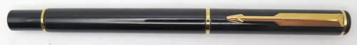 ITEM #4791: PARKER ARROW BALLPOINT IN GLOSSY BLACK LACQUER. GOLD PLATED TRIM