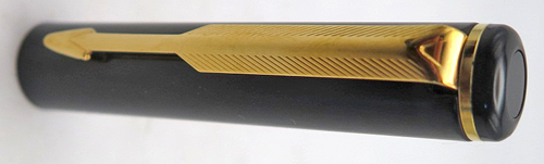 ITEM #4791: PARKER ARROW BALLPOINT IN GLOSSY BLACK LACQUER. GOLD PLATED TRIM