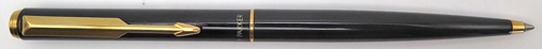 ITEM #5196: PARKER 95 TWIST BALLPOINT IN BLACK LACQUER. GOLD PLATED TRIM. GOLD TASSIE.
