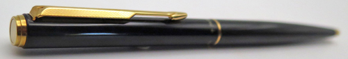ITEM #5196: PARKER 95 TWIST BALLPOINT IN BLACK LACQUER. GOLD PLATED TRIM. GOLD TASSIE.