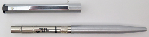 ITEM #5227: SHEAFFER BALLPOINT IN BRUSHED STAINLESS STEEL. TWIST ACTUATED.