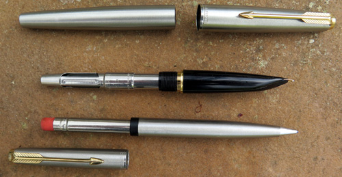 Vintage Parker 61 Fountain Pen Cap Stainless Part Pen Used U S A. 