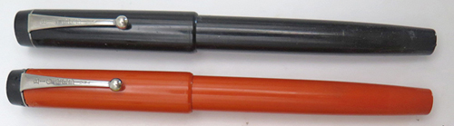 ITEM #6181: LOT OF 5 PARKER BIG RED BALLPOINTS + ROLLERBALLS. SOME COMPLETE, SOME NOT