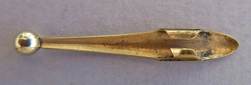 6225: SHEAFFER 14K GOLD CLIP WITH BALL ON THE END