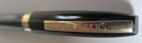 6309: SHEAFFER TOUCHDOWN IN BLACK WITH 14K INLAID DOLPHINE NOSE NIB