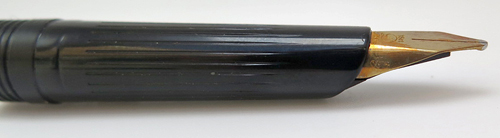 6381: ST DUPONT NIB/FEED/SECTION. NIB IS 18K, DOUBLE BROAD
