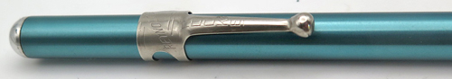 ITEM #6408: WORLD FAMOUS REYNOLDS ROCKET IN BLUE ANODIZED ALUMINUM. ONE OF THE EARLIEST BALL POINTS PRODUCED. CLASSIC OF THE REYNOLDS' LINE. Pen is dried out due to age.