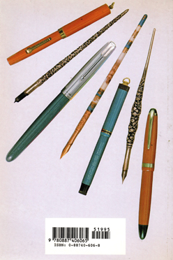 ITEM #6550: THE ILLUSTRATED GUIDE TO ANTIQUE WRITING INSTRUMENTS BY STUART SCHNEIDER & GEORGE FISCHLER. A SCHIFFER BOOK FOR COLLECTORS. Newer edition, copyright 1995. 160 pages of color photos with descriptions and prices at time of publication. Includes history of several notable pen companies.