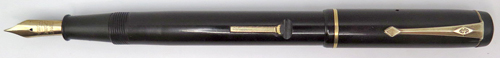 ITEM #6579: CONWAY STEWART FOUNTAIN PEN IN BLACK, MODEL NO. 286. NIB IS FINE 14 CT. GOLD FILLED TRIM. LEVER FILLER