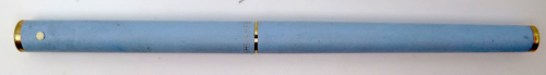 ITEM #6588: SHEAFFER FASION I FOUNTAIN PEN IN PASTEL BLUE. GOLD PLATED TRIM. BROAD GOLD ELECTROPLATED NIB. NOS. Slimline converter. 