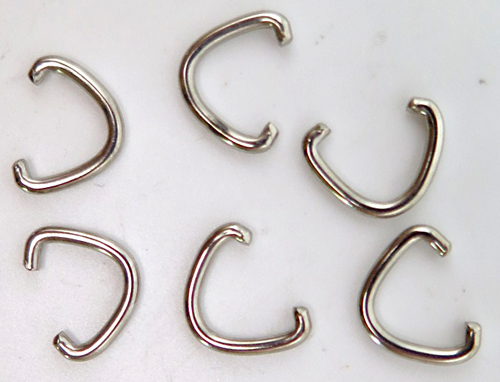 ITEM #6601: NICKEL-PLATED RING FOR TOP OF CAP