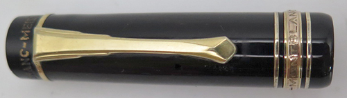 ITEM #6608: MONT BLANC 134 FOUNTAIN PEN CAP IN BLACK WITH GOLD PLATTED TRIM.