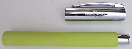 ITEM #6615: FABER CASTEL IN YELLOW. PLASTIC BARREL WITH CHROME CAP & TRIM. 