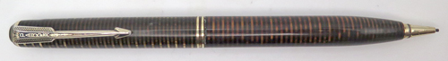 ITEM #6617: PARKER VACUMATIC PENCIL IN LAMINATED IN GOLD/BLACK. VACUMATIC TWIST PENCIL. TAKES .036" LEADS. GOLD FILLED TRIM. 