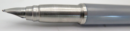 ITEM #6752: PARKER IM FOUNTAIN PEN IN GREY. CHROME TRIM. NIB IS MEDIUM