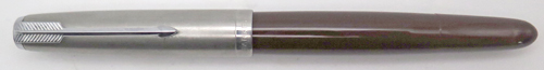 ITEM #6777: PARKER 51 VACUMATIC IN BURGUNDY. LUSTRALOY CAP. "MADE IN USA". DATE CODE ".T.7". FANTASTIC 51 STUB NIB IN BB (maybe BBB).