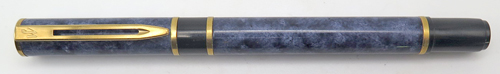 ITEM #6789: FRENCH MADE WATERMAN'S LAUREAT I IN BLUE/BLACK MARBLE. NIB IS MEDIUM. GOLD PLATED TRIM. CARTRIDGE FILLER. 