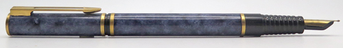 ITEM #6789: FRENCH MADE WATERMAN'S LAUREAT I IN BLUE/BLACK MARBLE. NIB IS MEDIUM. GOLD PLATED TRIM. CARTRIDGE FILLER. 