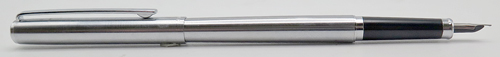 ITEM #6832: SAILOR CHALANA FOUNTAIN PEN AND PENCIL SET IN BRUSHED STEEL. SUPER SLIM. STEEL. MEDIUM "SAILOR MADE IN JAPAN" NIB IN STEEL