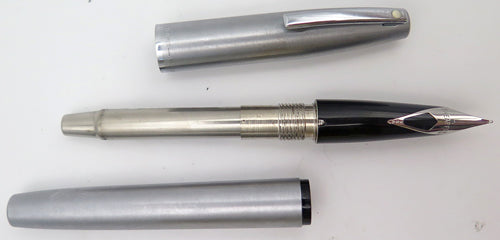 SHEAFFER IMPERIAL BRUSHED STAINLESS STEEL FOUNTAIN PEN