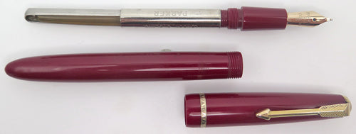 PARKER SLIMFOLD FOUNTAIN PEN IN BURGUNDY