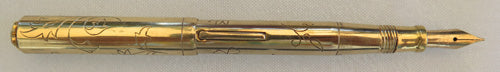 VAN CLEEF & ARPELS JEWEL STUDDED FOUNTAIN PEN in 14K