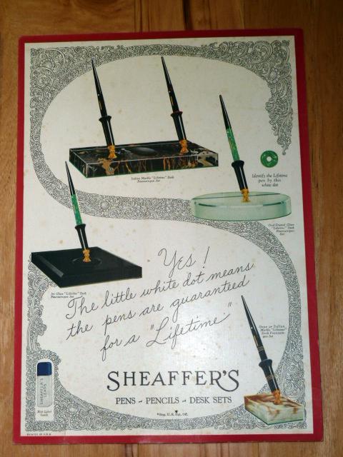 Sheaffer Point of Sale Advertisement