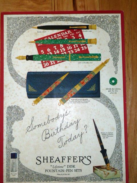 Sheaffer Point of Sale Advertisement