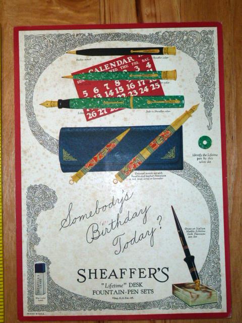 Sheaffer Point of Sale Advertisement