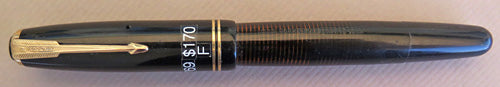 PARKER VACUMATIC FOUNTAIN PEN IN LAMINATED BLACK/CLEAR