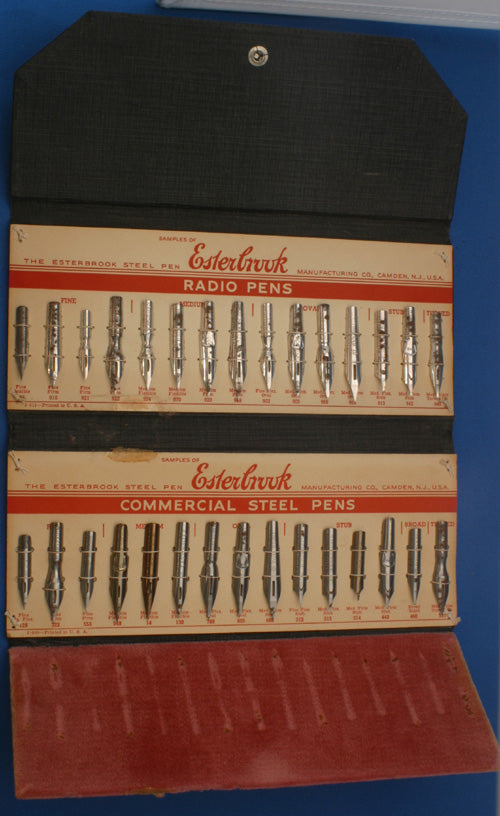 ESTERBROOK DIPPER PEN SAMPLE CASE, Complete