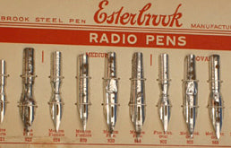 ESTERBROOK DIPPER PEN SAMPLE CASE, Complete