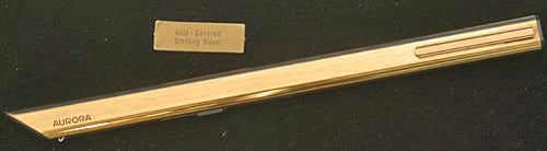 AURORA THESI VERMEIL FLAT BALLPOINT PEN in GOLD