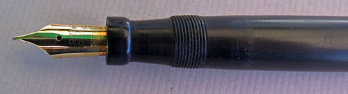 PARKER DUOFOLD SENIOR FLAT TOP IN BLACK HARD RUBBER