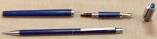 SAILOR CHALANA FOUNTAIN PEN & PENCIL SET in BLUE