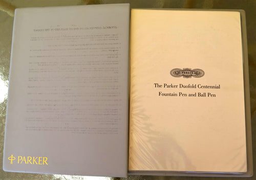 Parker Portfolio Promotion for Duofold Centennial