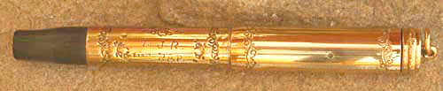 Parker 49 Fountain Pen Jack Knife Safety with 18k Rolled Gold Overlay