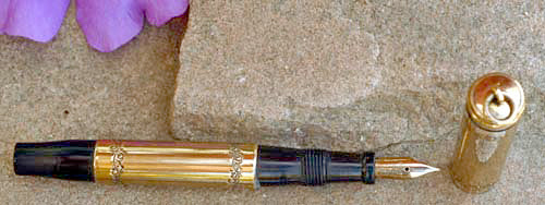 Parker 49 Fountain Pen Jack Knife Safety with 18k Rolled Gold Overlay