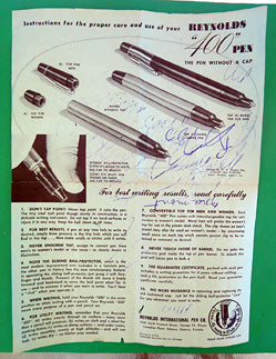 REYNOLDS "LADIES PEN" 400 BALLPOINT IN ALUMINUM BARREL WITH BLACK TOP