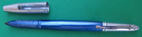 REYNOLDS INTERNATIONAL BALLPOINT IN A LIGHTER ANODIZED BLUE