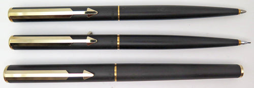 Parker Arrow Set of 3: Fountain Pen, Ballpoint + Pencil in Matte Black