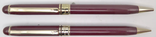 PIERRE CARDIN BALL POINT + PENCIL SET IN BURGANDY