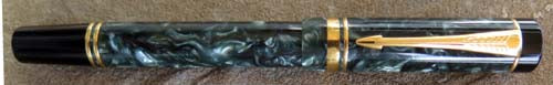 PARKER DUOFOLD SPECIAL EDITION  INTERNATIONAL IN DARK GREEN MARBLE